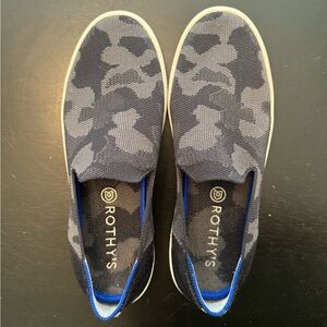 Rothy’s The Original Slip-on Sneaker Black Camo Womens Size 9